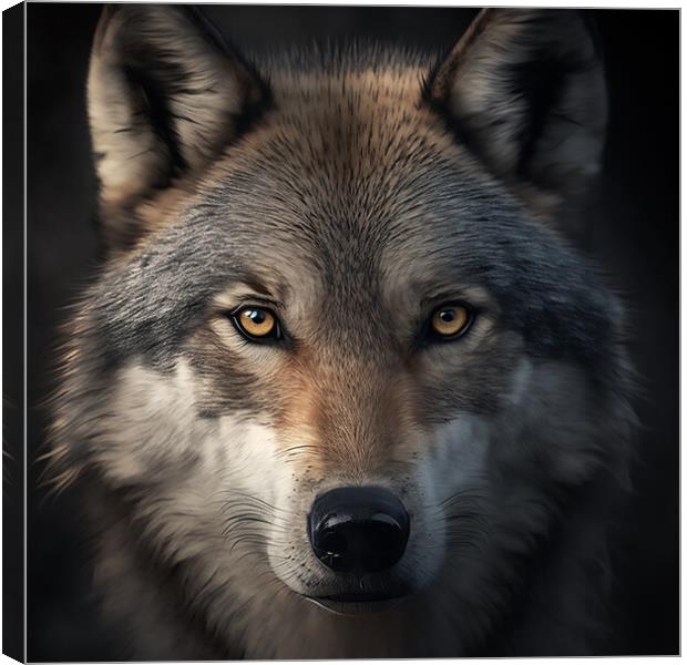 The Wolf Portrait 2 Canvas Print by Picture Wizard