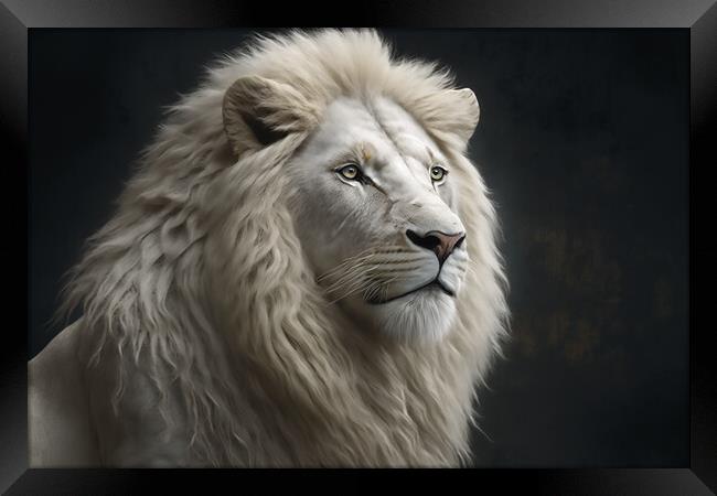 The White Lion 1 Framed Print by Picture Wizard