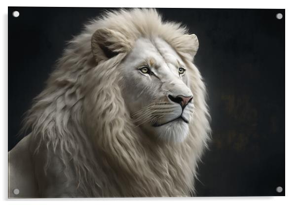 The White Lion 1 Acrylic by Picture Wizard