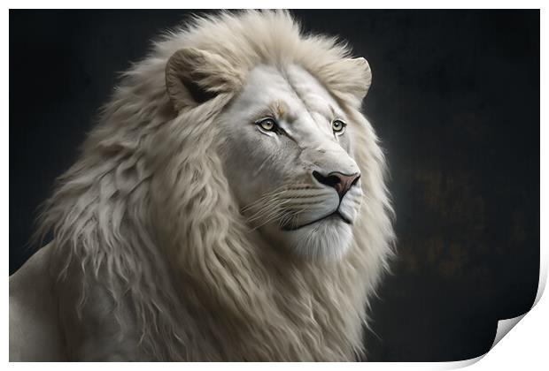 The White Lion 1 Print by Picture Wizard