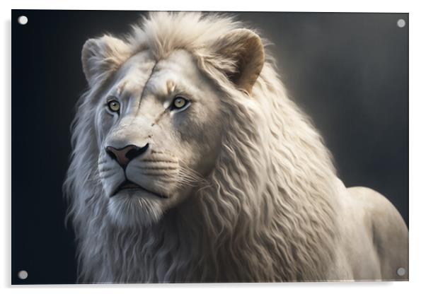 The White Lion 2 Acrylic by Picture Wizard