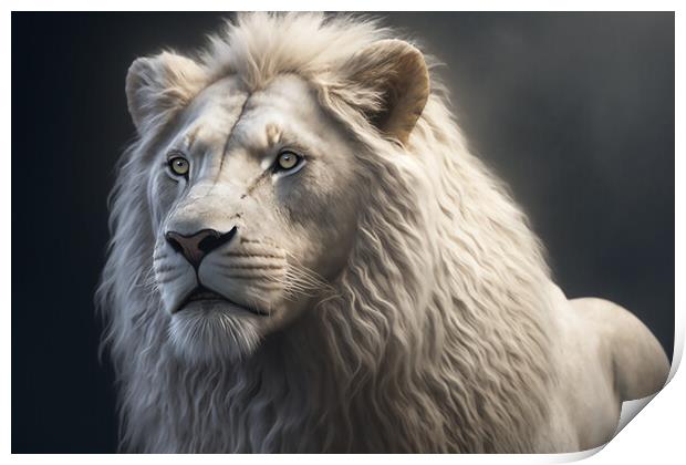 The White Lion 2 Print by Picture Wizard