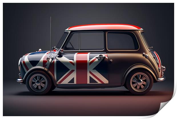 The Classic Mini 1 Print by Picture Wizard