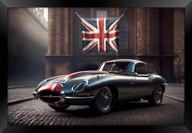 E Type Jaguar 1 Framed Print by Picture Wizard