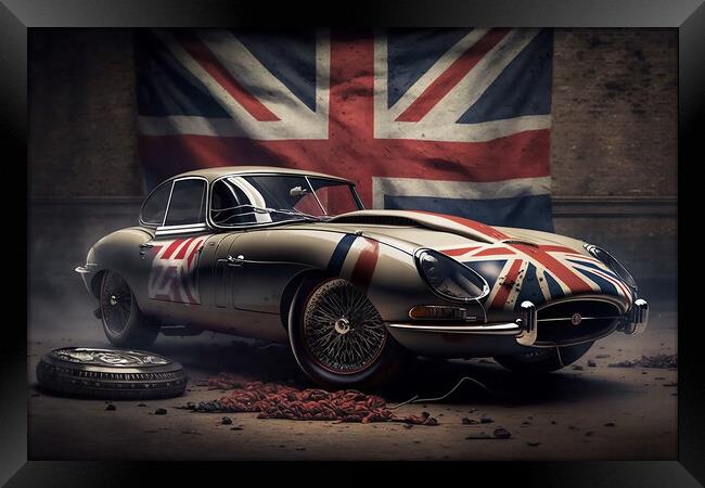 E Type Jaguar 3 Framed Print by Picture Wizard
