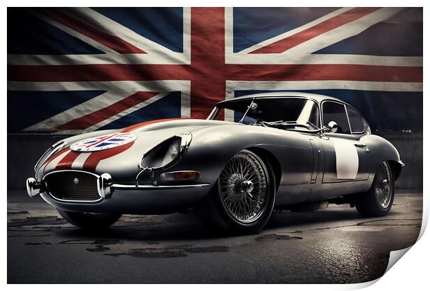 E Type Jaguar 4 Print by Picture Wizard