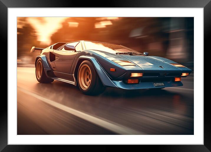 Lamborghini Countach Concept 2 Framed Mounted Print by Picture Wizard