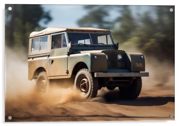 Landrover Defender Mk1 Acrylic by Picture Wizard