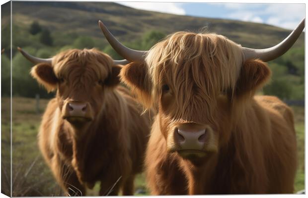 Highland Cattle 1 Canvas Print by Picture Wizard