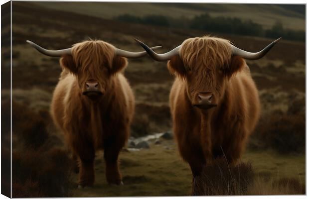 Highland Cattle 2 Canvas Print by Picture Wizard
