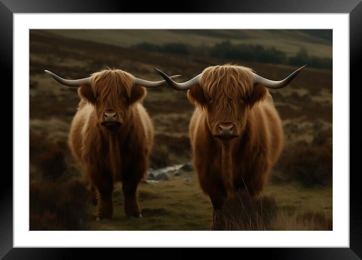 Highland Cattle 2 Framed Mounted Print by Picture Wizard
