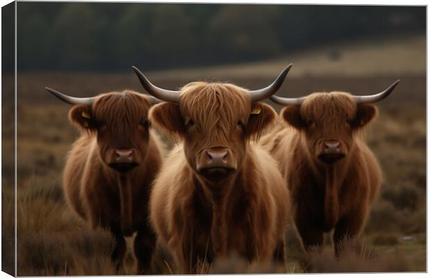 Highland Cattle 3 Canvas Print by Picture Wizard
