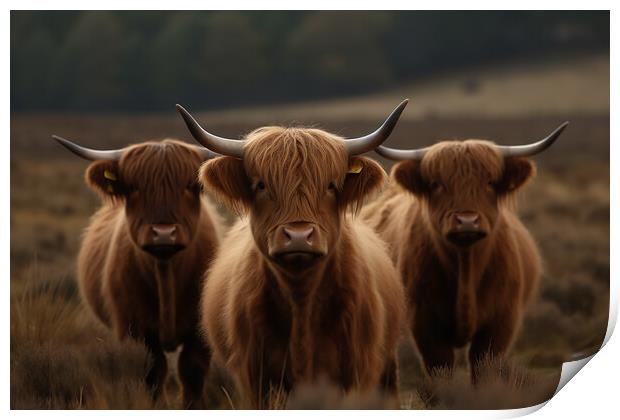 Highland Cattle 3 Print by Picture Wizard