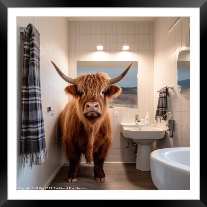 Even Cows Poop Framed Mounted Print by Craig Doogan Digital Art