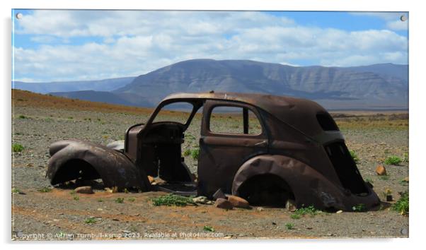 Abandoned car Acrylic by Adrian Turnbull-Kemp