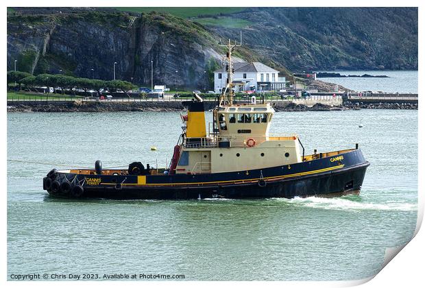 Tug Cannis Print by Chris Day