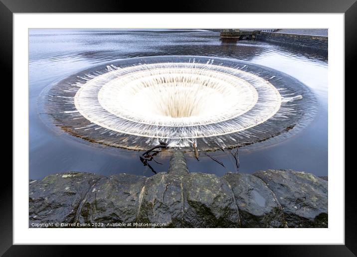 Ladybower Overflow Framed Mounted Print by Darrell Evans