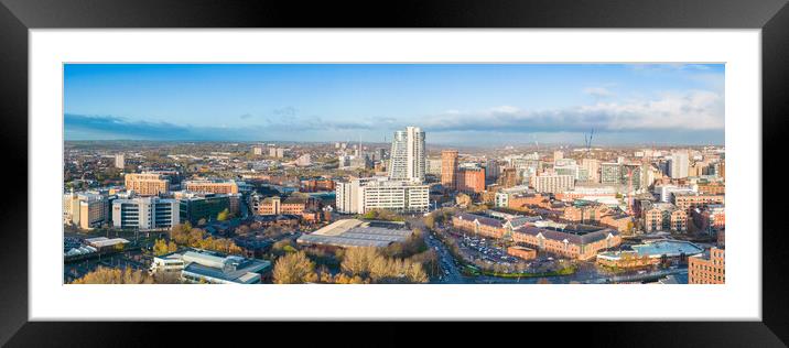 Leeds City Panorama Framed Mounted Print by Apollo Aerial Photography