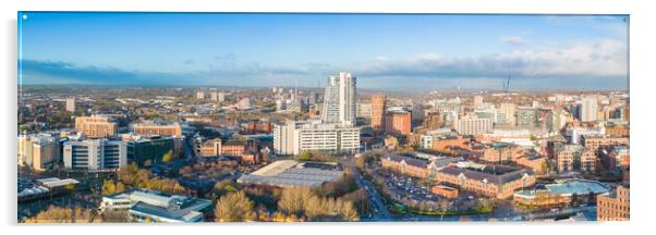 Leeds City Panorama Acrylic by Apollo Aerial Photography