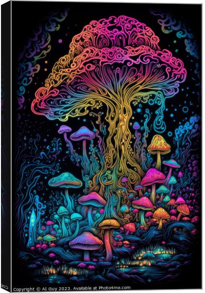 Trippy Mushrooms Canvas Print by Craig Doogan Digital Art