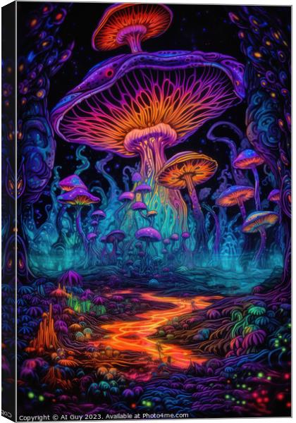 Mushroom World Canvas Print by Craig Doogan Digital Art