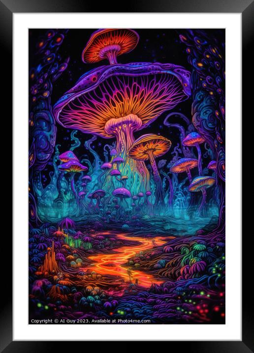 Mushroom World Framed Mounted Print by Craig Doogan Digital Art