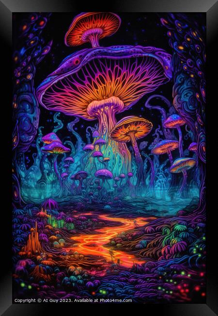 Mushroom World Framed Print by Craig Doogan Digital Art