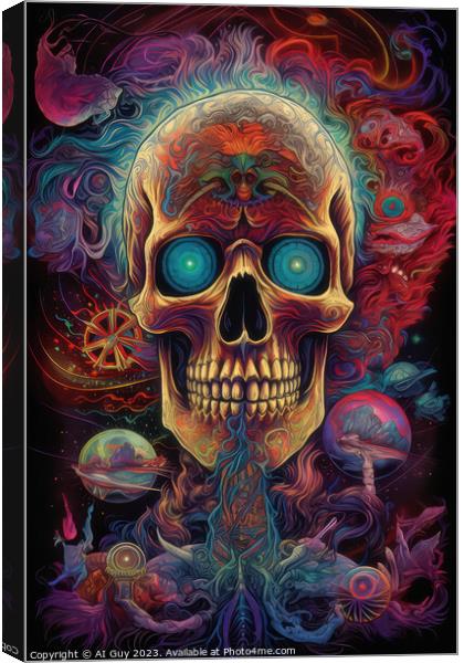 Visionary Skull Canvas Print by Craig Doogan Digital Art