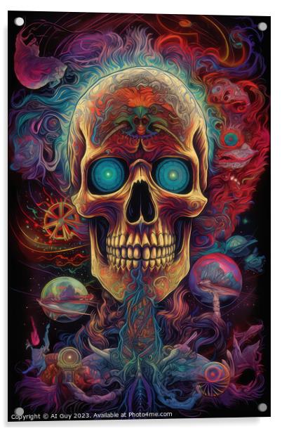 Visionary Skull Acrylic by Craig Doogan Digital Art