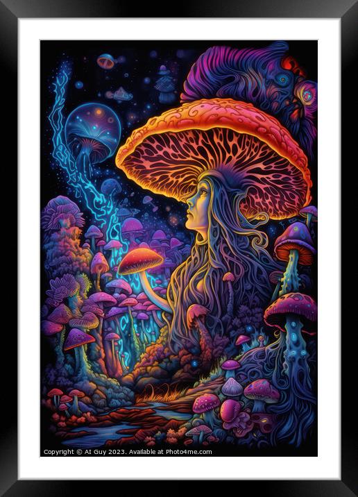 Mushroom Godess Framed Mounted Print by Craig Doogan Digital Art