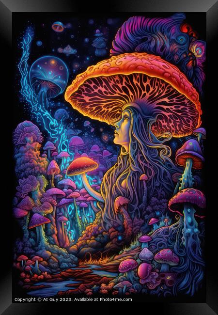 Mushroom Godess Framed Print by Craig Doogan Digital Art