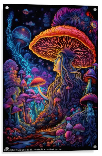 Mushroom Godess Acrylic by Craig Doogan Digital Art