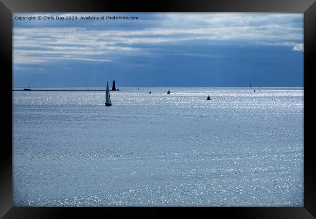 Evening Time on Plymouth Sound Framed Print by Chris Day