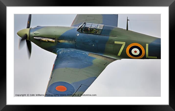 Hawker Hurricane Banking Pass Framed Mounted Print by Colin Williams Photography