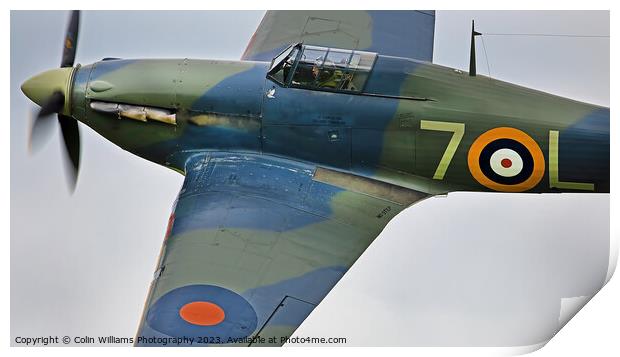 Hawker Hurricane Banking Pass Print by Colin Williams Photography