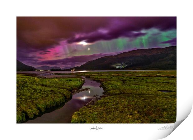 Loch Leven aurora  Print by JC studios LRPS ARPS