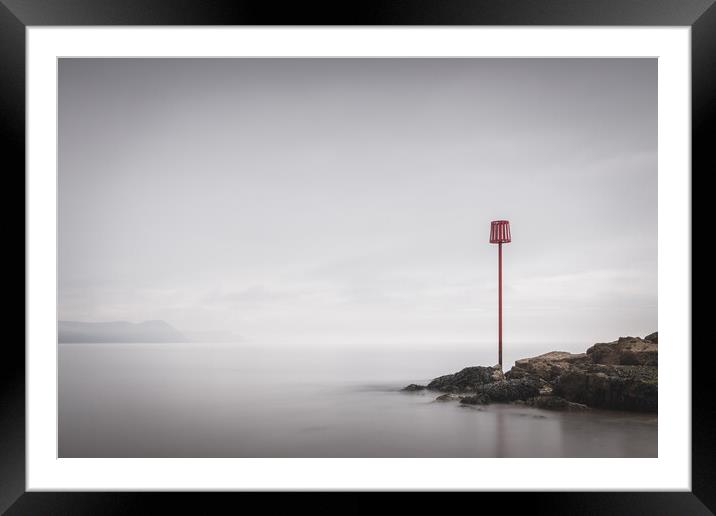 Lyme Regis Bay, Misty Framed Mounted Print by Mark Jones