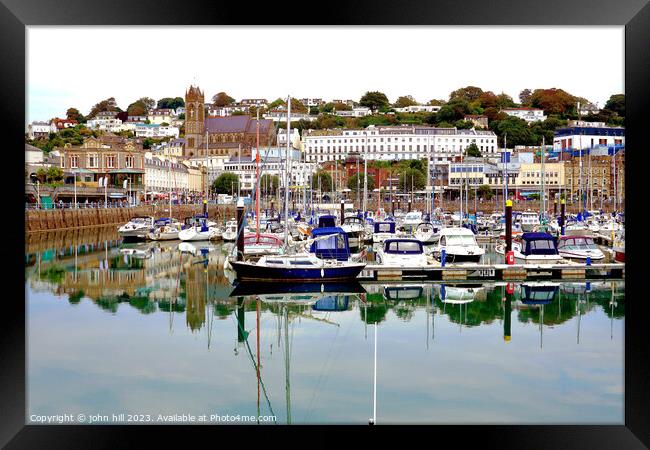 Inner harbour, Torquay, Devon, UK. Framed Print by john hill