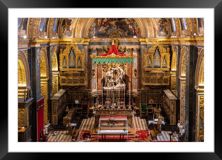 High Altar in St John Co-Cathedral in Valletta Framed Mounted Print by Artur Bogacki