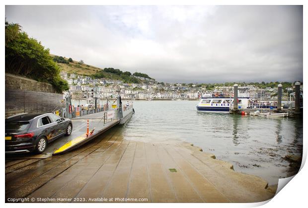 Smooth Sailing on the Dartmouth Lower Ferry Print by Stephen Hamer