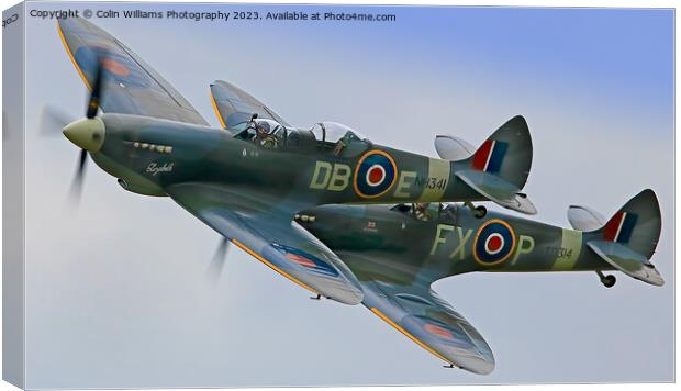 Majestic Spitfires in Flight Canvas Print by Colin Williams Photography