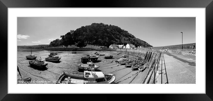 Minehead Harbour Panorama  Framed Mounted Print by David Pyatt