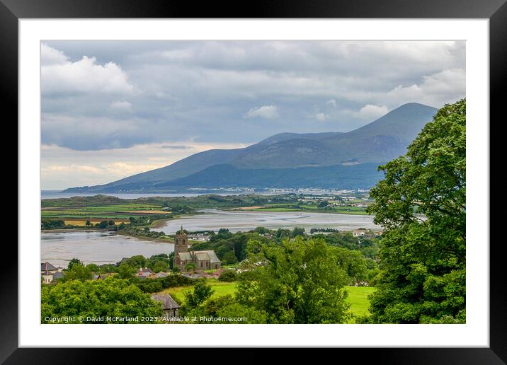 Dundrum at the foot of the Mournes Framed Mounted Print by David McFarland