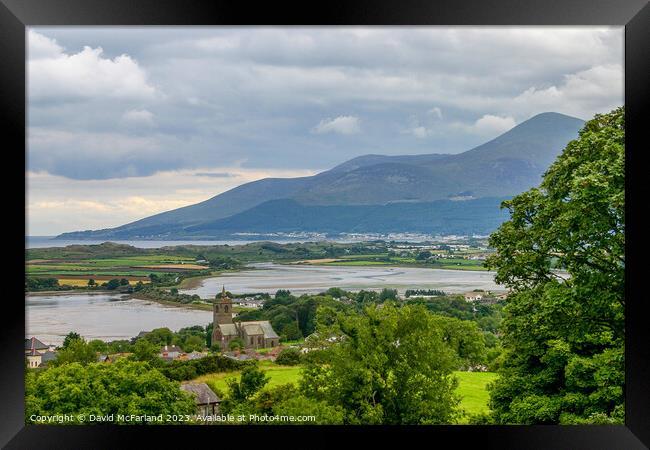 Dundrum at the foot of the Mournes Framed Print by David McFarland