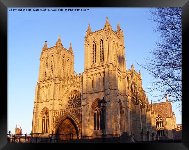 Bristol Cathedral Framed Print by Terri Waters