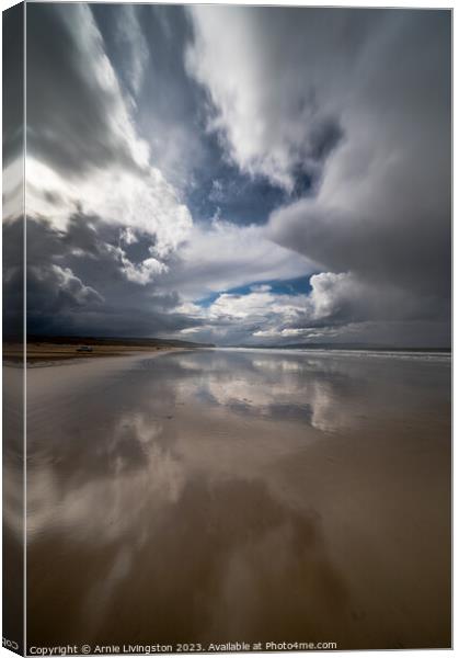 Tempestuous Beach Romance Canvas Print by Arnie Livingston