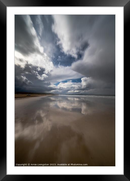 Tempestuous Beach Romance Framed Mounted Print by Arnie Livingston
