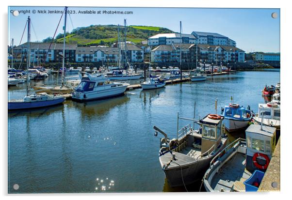 The Marina at Aberystwyth on the Mid Wales Coast Acrylic by Nick Jenkins