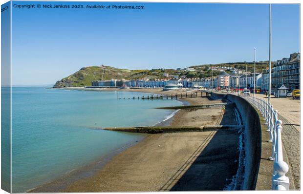 North Beach at Aberystwyth in Ceredigion  Canvas Print by Nick Jenkins
