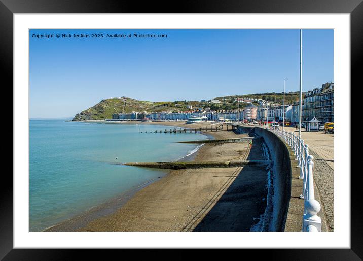 North Beach at Aberystwyth in Ceredigion  Framed Mounted Print by Nick Jenkins